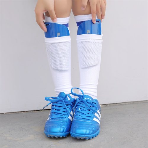 专业弹性足球护腿板双层口袋板套成人大童防护插板防滑运动袜套装