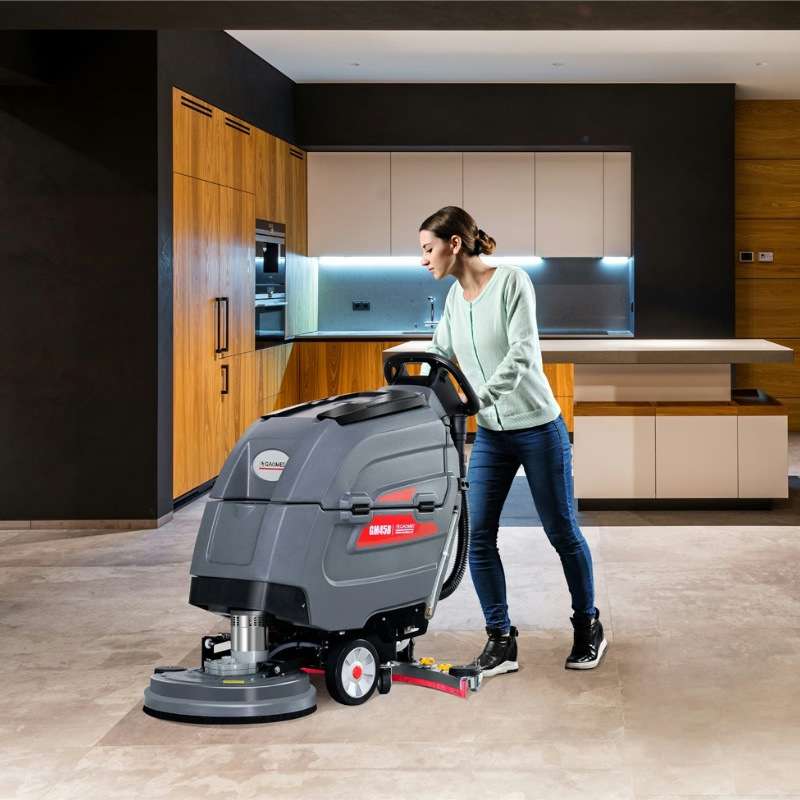 高美GM45B手推式洗地机工业工厂车间拖地机仓库商场