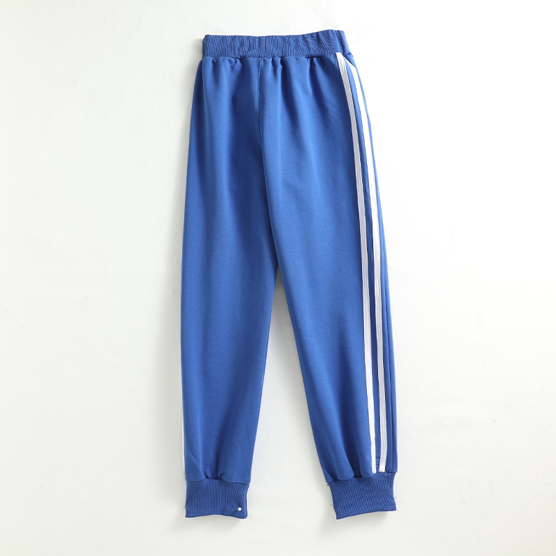 学生校服裤子蓝色两道杠运动休闲裤小学初中高中生运动春秋薄款裤