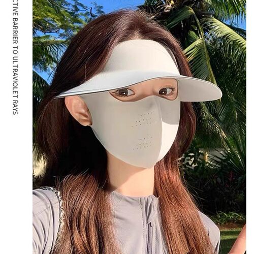 女防紫外线夏季遮阳骑行护颈帽子