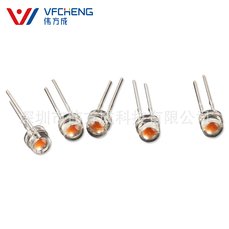 F5LED草帽3V粉红光灯珠短脚高亮点粉5MM粉红发光二极管氛围灯珠