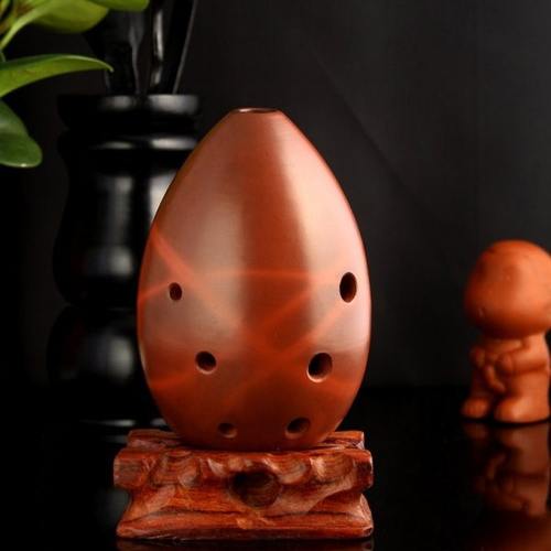 七星埙八孔梨形埙红陶精品初学演奏埙