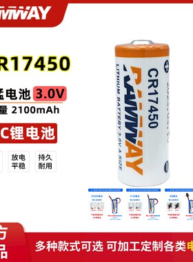 睿奕C17450智能水表烟雾报警器罗盘方向仪传感器3V锂电池