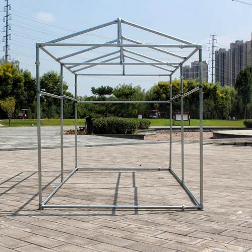 镀锌钢管架落地晾衣架晒被子架防风四方晾晒架室外棚架遮阳架加厚