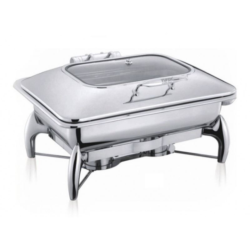 厂家供应宇辉YUFEH液压翻盖可视自助餐炉电加热保温炉酒店布菲炉