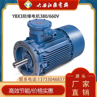 六安江淮db隔爆型电动机YBX3-250M-2/55kW2极防爆化工泵CT4BT4