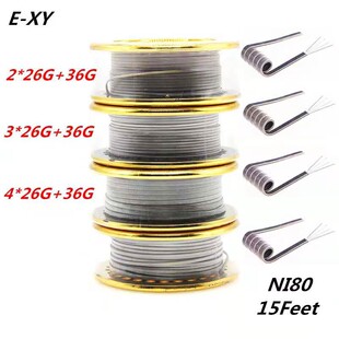 NI80四芯克莱普顿发热电阻丝镍铬花式两芯三芯大雾丝一盘包邮