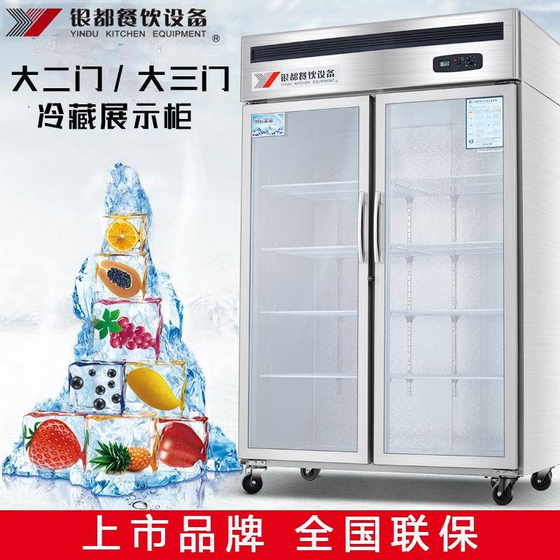 冷藏展示柜双门冰柜饮料展示柜点菜柜蔬菜水果保鲜冰箱玻璃门
