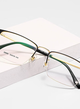 凯米U6防蓝光近视眼镜男款简约商务眼镜架专业配镜眼镜框39090