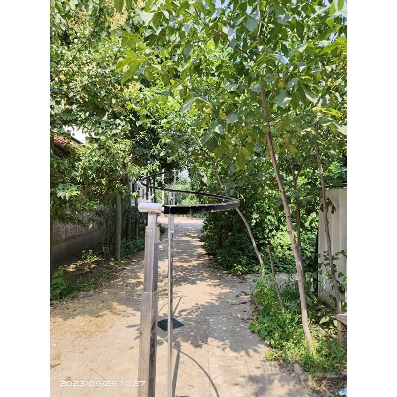 婚庆道具铁艺水晶珠帘婚礼堂舞台空中布置装饰圆环吊顶挂架线帘黑