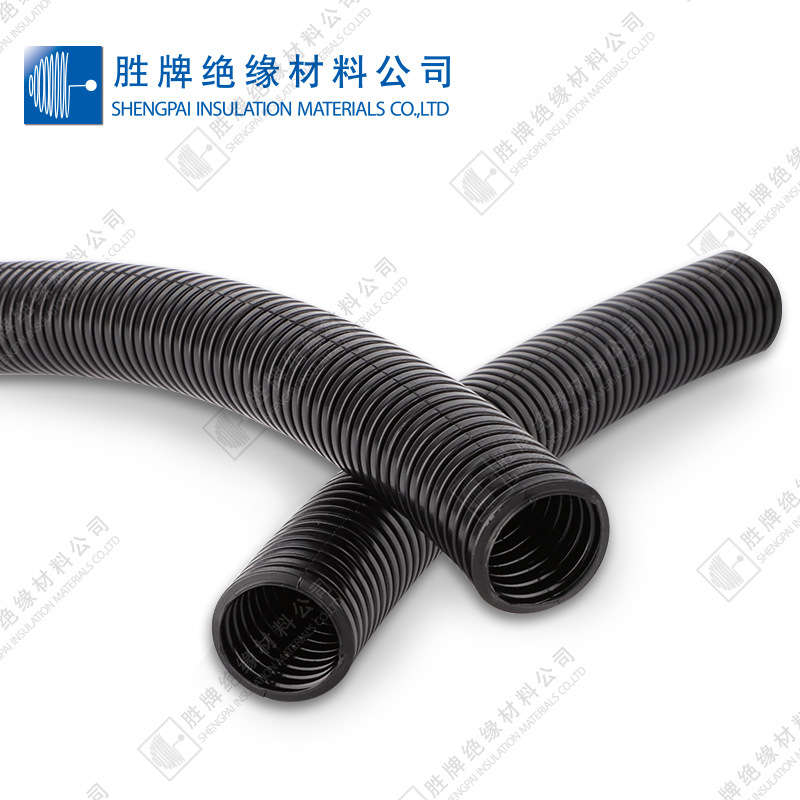 PA尼龙波纹管 PP波纹管闭口阻燃 汽车线束 开口穿线波纹管6*9黑色