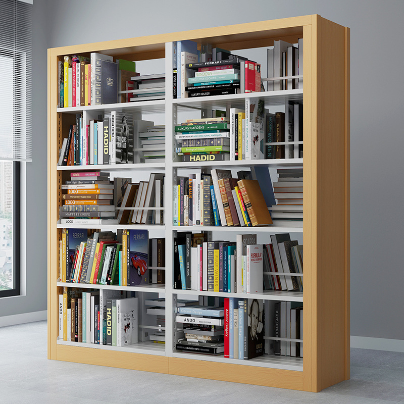 书架书柜学校图书馆钢制书架单面置物架双面资料档案架阅览室书架