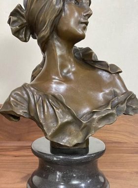 铜雕塑西洋美女头像铜工艺品铜像欧式古典家居装饰品摆件商务礼品