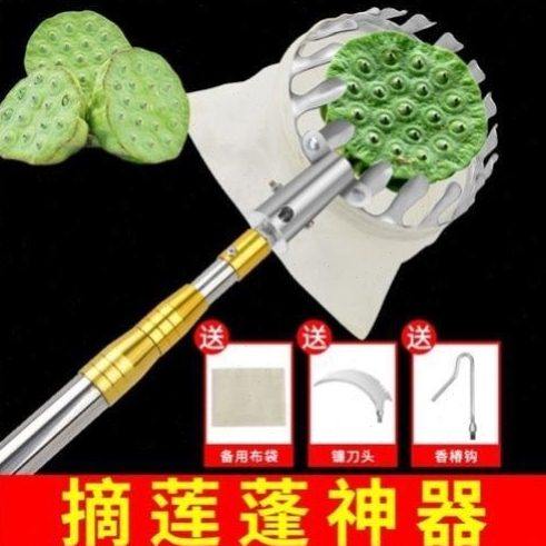 摘莲蓬神器摘果伸缩杆8米钩子网兜柿子枇杷果子李高空采摘杨梅勾