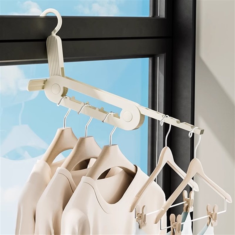 旅行晾衣神器折叠k衣架便携式家用出差酒店晾衣架多功能挂衣架