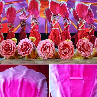 盛世花开大型舞蹈道具牡丹花瓣开场舞伴舞扇子阳光路上表演大花瓣