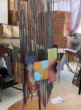 包邮促销 外贸原单 美式乡村风格铁制彩色声波台饰品