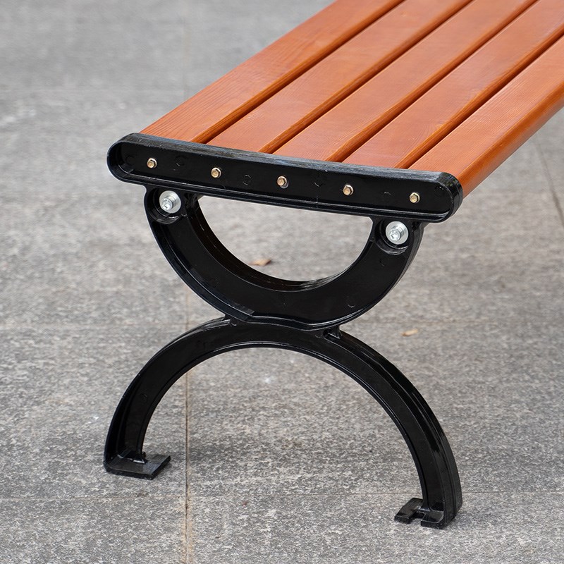 公园椅户外长椅庭院休p闲靠背座椅塑木长条椅室外露天长凳子公共