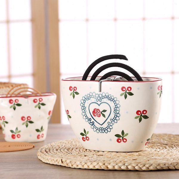 创意日式蚊香盘陶瓷蚊香架檀香炉创意室内家用驱蚊香薰盒子接灰盘,家居饰品,香薰炉,淘宝优惠券,粉丝福利购,淘宝优惠卷