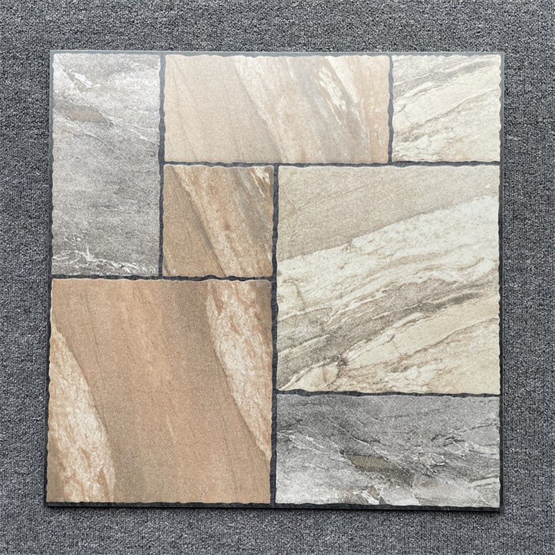 室外抗滑防冻瓷砖600x600庭院D花园石头地砖露台阳台仿古砖院子砖