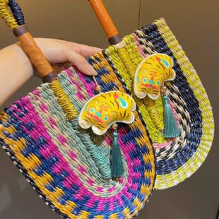 夏季 手摇驱蚊扇纳凉草编扇子端午节道具扇 手工编织扇蒲扇家用老式