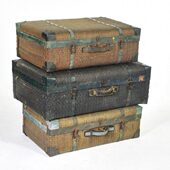 老藤箱箱子民国橱窗摆设故居老物件行李箱手工编织箱子储物箱民俗