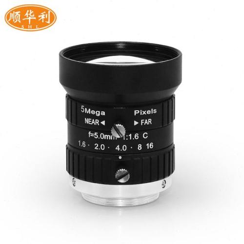 高清500万像素5/6/8/12/16MM无畸变CCD工业相机2/3机械镜头C接口