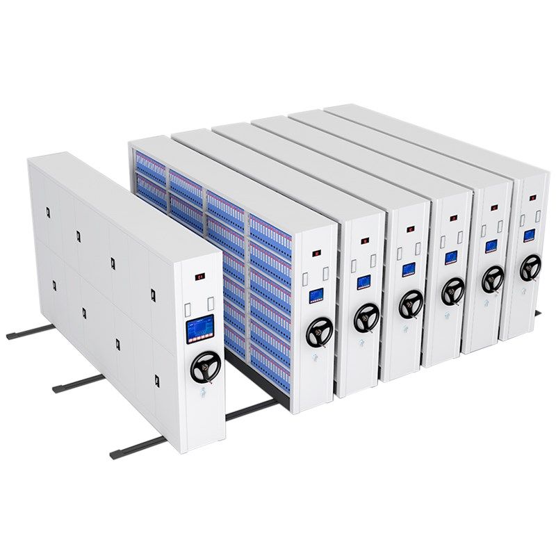 密集柜档案室电动智能密集架手摇式移动凭证柜钢制文件柜书柜货架