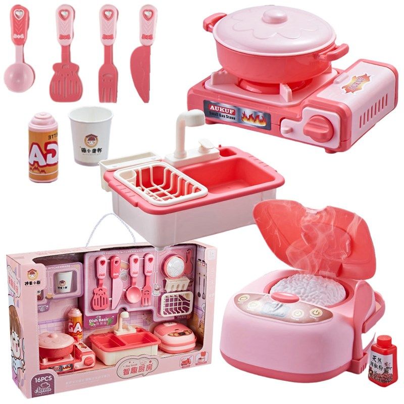 女孩煮饭过家家儿童仿真餐厨具智趣小厨房电饭煲3岁5岁7益智玩具4