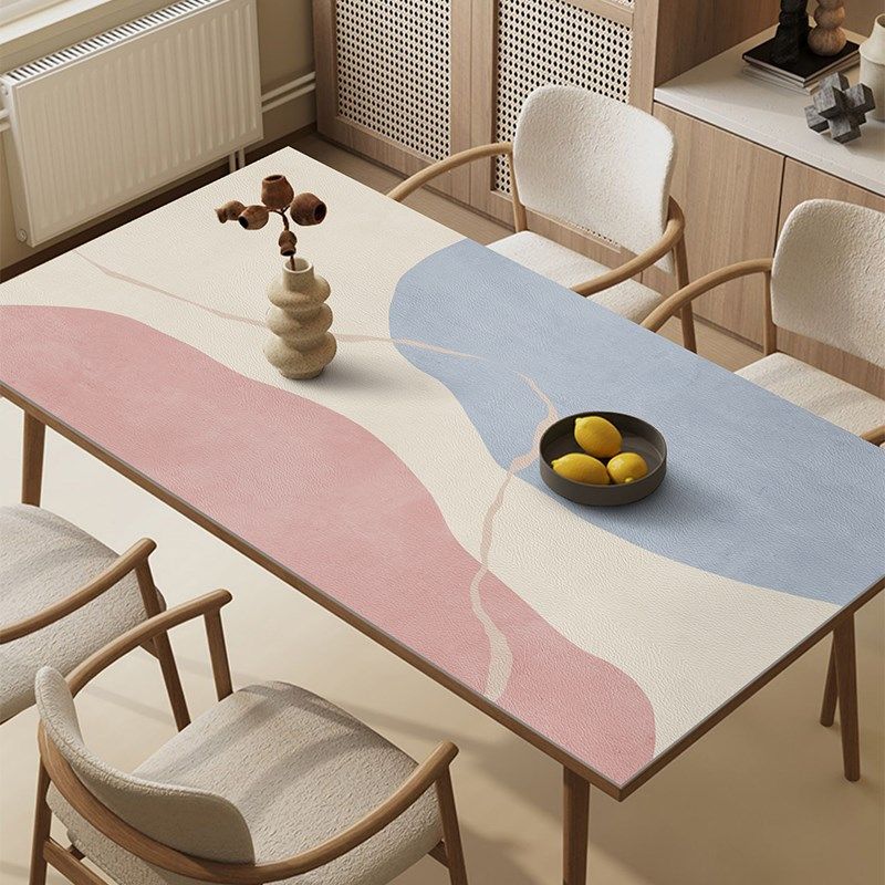 侘寂风桌布防水防油免洗防烫隔热pvc皮革茶几餐桌垫多巴胺高级感,居家布艺,桌布,淘宝优惠券,粉丝福利购,淘宝优惠卷