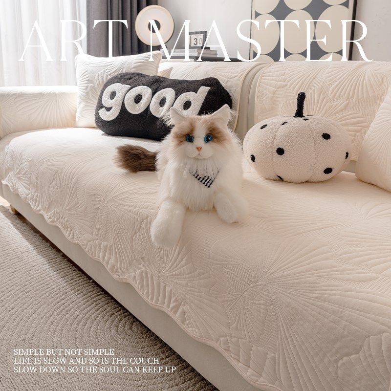 2025新款奶油风沙发垫四季通用防猫抓坐垫子美式复古防滑套罩盖布,居家布艺,沙发垫,淘宝优惠券,粉丝福利购,淘宝优惠卷