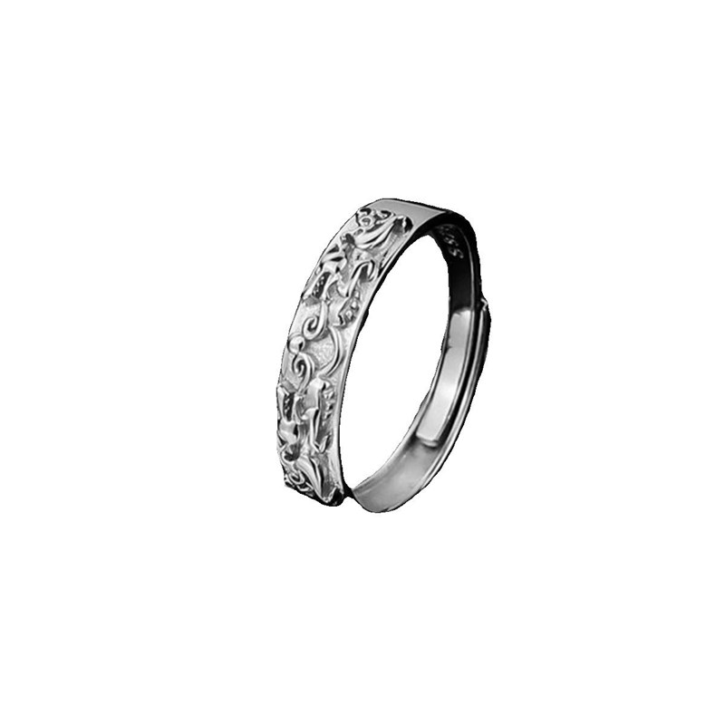 银戒指貔貅招财戒指男女高级感小众单戒时尚个性开口戒K