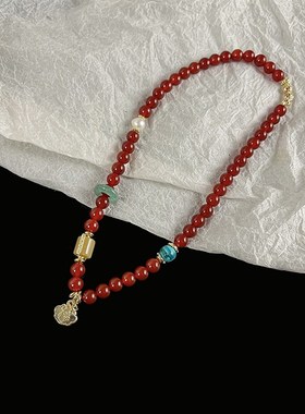 十里间【还有人要红运手串吗】百搭文艺天然石新中式双层手链