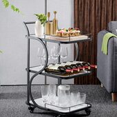 北欧移动酒店送餐车茶水车手推车餐边柜酒水车小推车点心车餐车