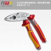 德国NWS钢丝钳歪头工业级电工钳多功能老虎钳歪头钳子省力手钳