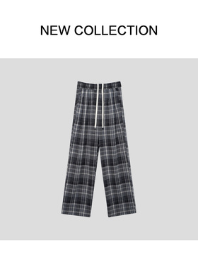 【小玉米专属】K3F58001 女士春秋休闲宽松格子裤