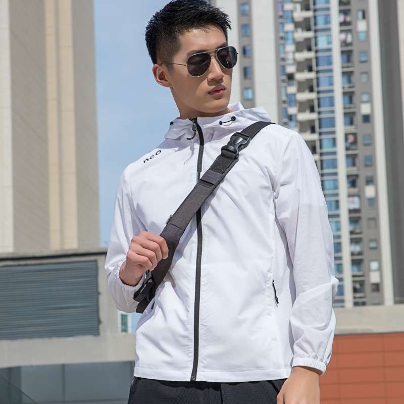 新款防晒衣夏季男户外网眼透气防晒服女式连帽超薄皮肤衣一件