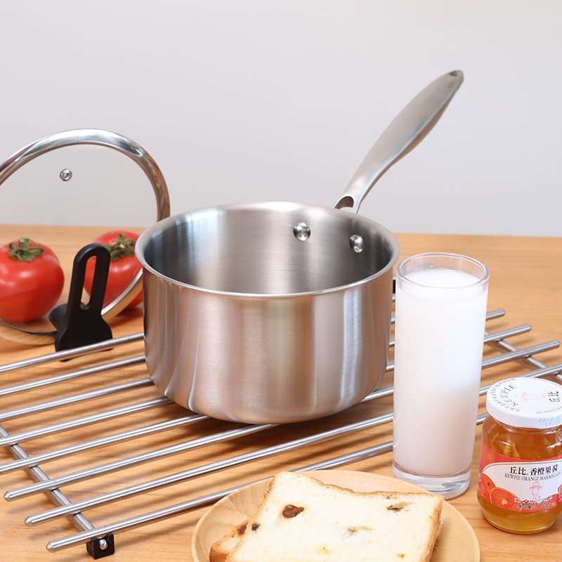 新款辅食锅不粘锅迷你小锅小奶锅汤锅煮热牛奶锅煮面锅16cm