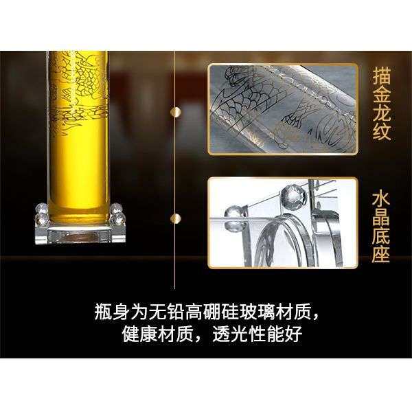 华表泡酒瓶广口5到160斤带龙头加厚密封透明酒瓶中国柱龙玻璃空瓶