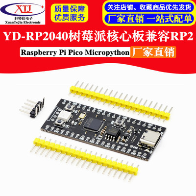 YD-RP2040兼容树莓派核心板RP2 Raspberry Pi Pico Micropython