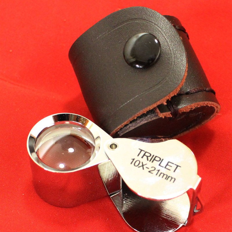 10倍地质放大镜矿石 鉴定10x三胶合光学21毫米玻璃片便携高清