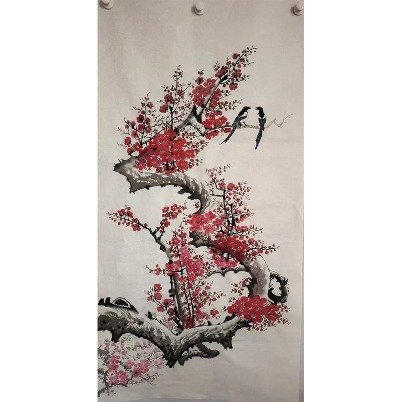 冯智宏手绘国画四尺梅花手绘挂画客厅装饰画纯手绘画梅花