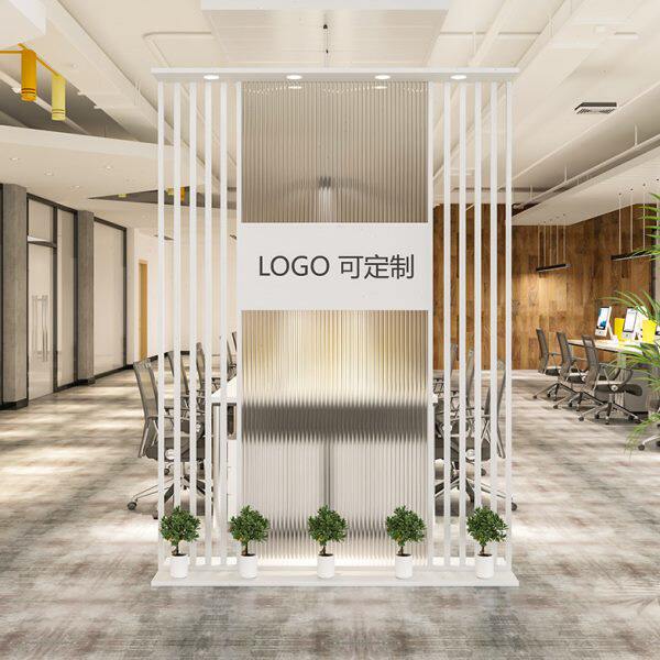 现代简约铁艺公司屏风客厅玻璃隔断办公室进门遮挡入户前台商用