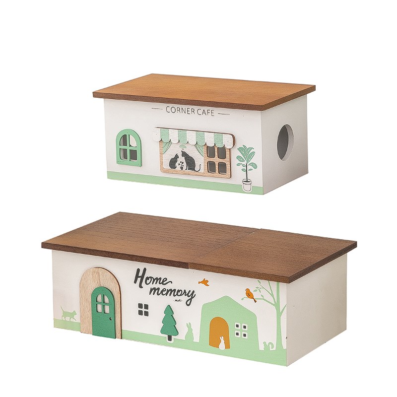 桌面收纳盒杂物插排数据线储物盒多功能电线插座置物架木质集线盒