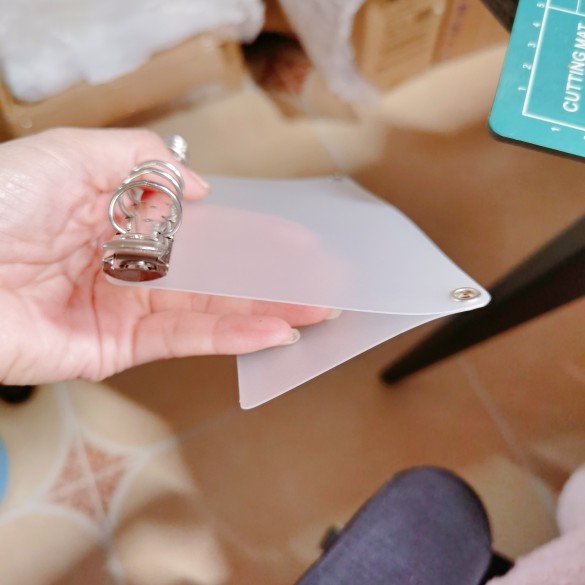 二折插板定制侧插两折双层A5A6A7A8A9pvc垫板隔板活页夹手帐书衣