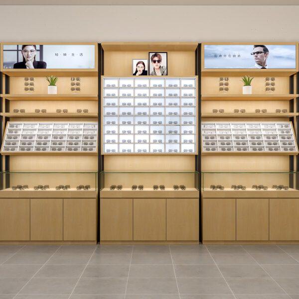 眼镜展示柜眼镜店柜台快时尚眼镜展柜铁架玻璃中岛陈列货架眼镜柜