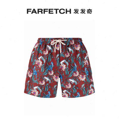 Peninsula Swimwear男士花卉印花抽绳裤腰泳裤 发发奇
