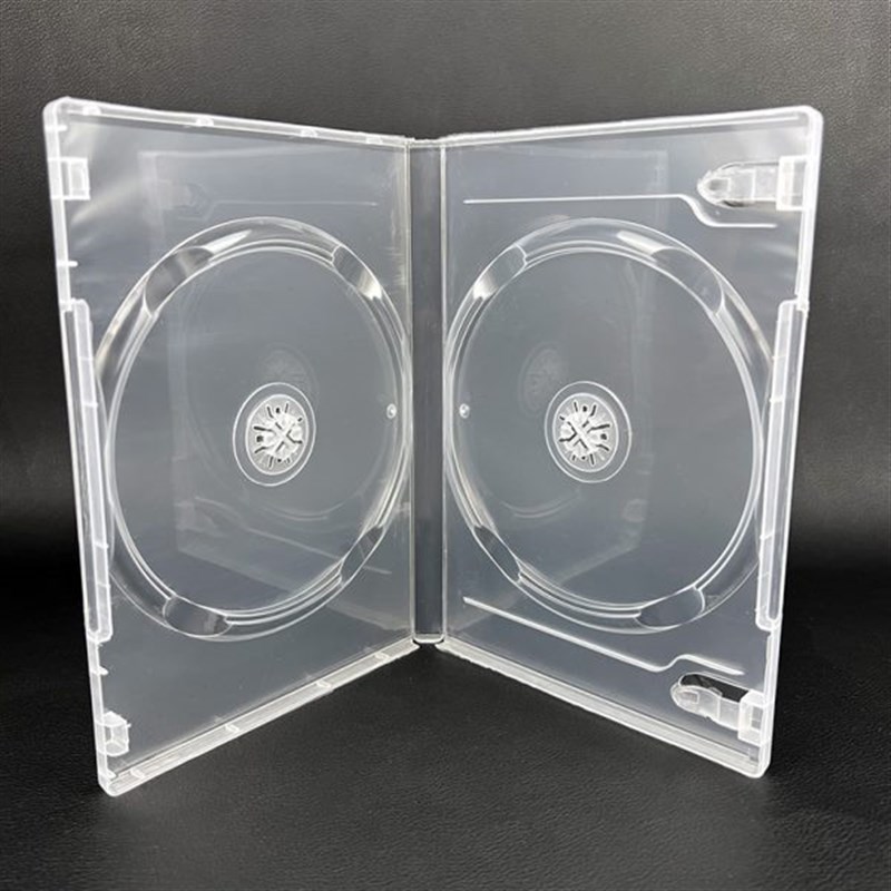 光盘盒1a4厘半透明CD盒DVD塑料光盘盒 碟壳单片装 光碟包装 双片