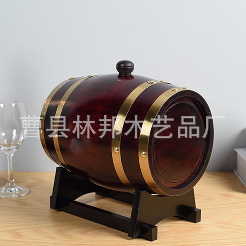 展示木质红酒红酒木制摆件桶酒吧橡木M桶酒木桶3L庄展会