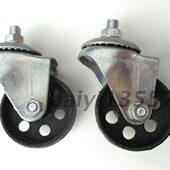 高位运行器万向轮 汽修高位运行器配件铁轮子 铸铁万向轮